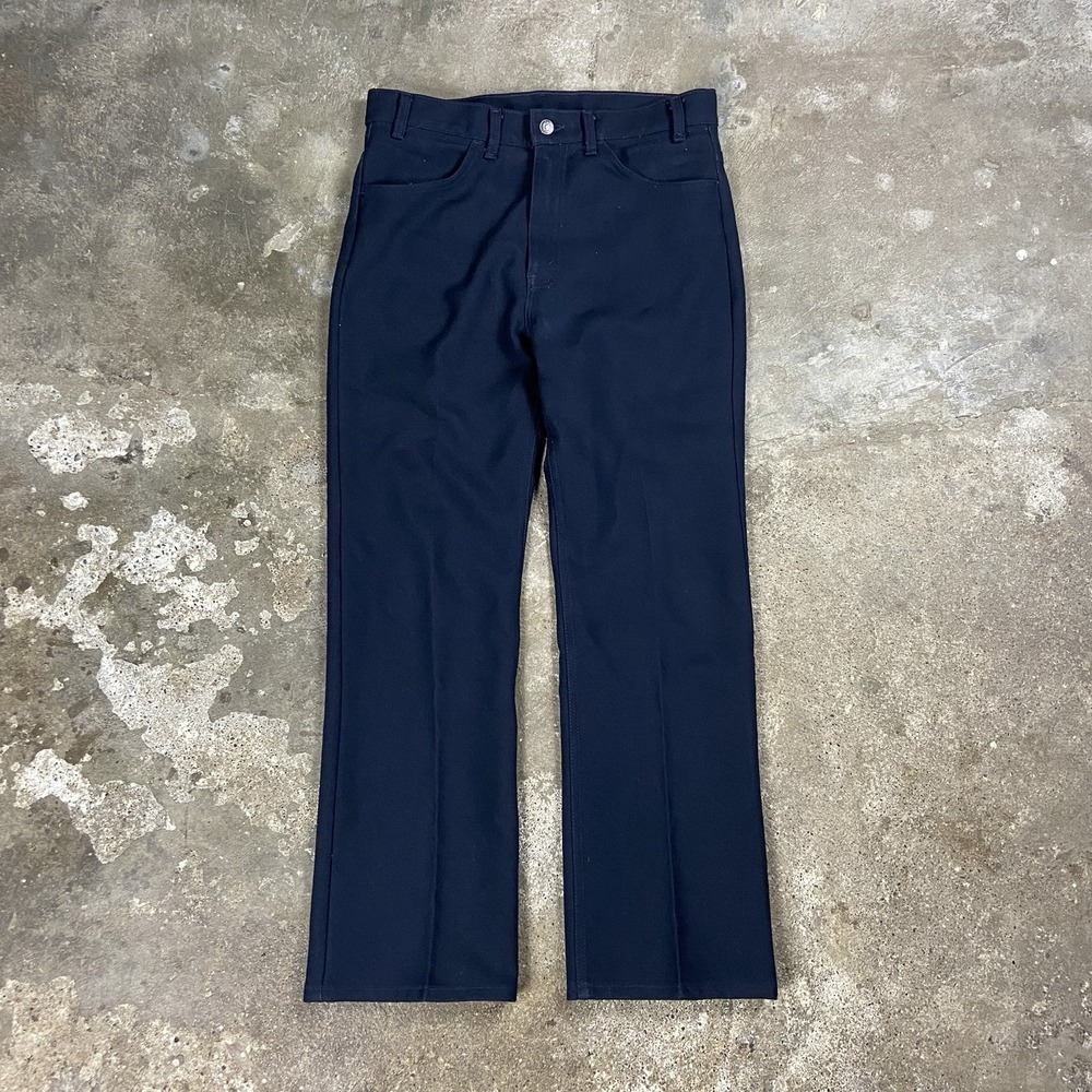 Vintage 90s Levi's Action Slacks Size 33x29 Navy Blue Pleated Black Tab